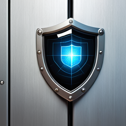Home 4 ** Full data backup on a server, represented visually as a complete protective shield.
**